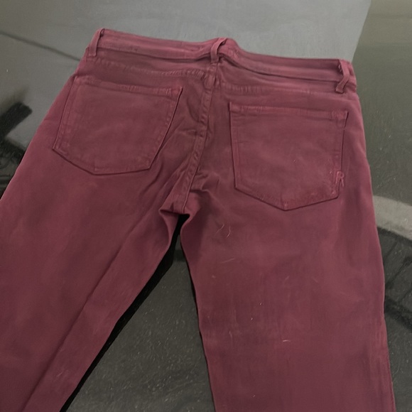 Rich and Skinny red/burgundy colour with some stretch. Size 27 - Picture 3 of 5